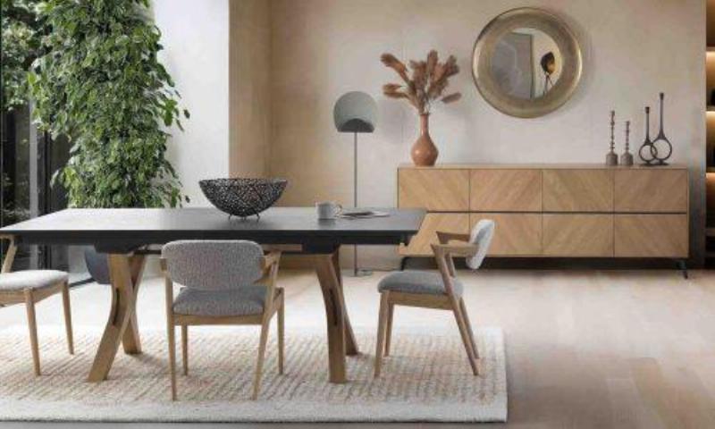 Intérieur de salon moderne avec tableau Art Déco contemporain, mobilier de luxe.